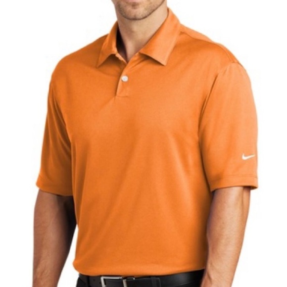 Nike Dri-Fit Orange Golf Polo - Picture 1 of 6